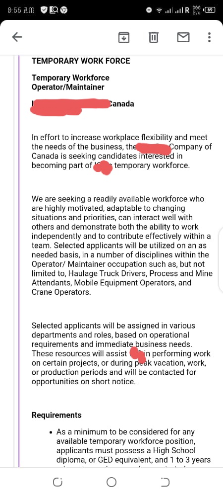 Job scam letter